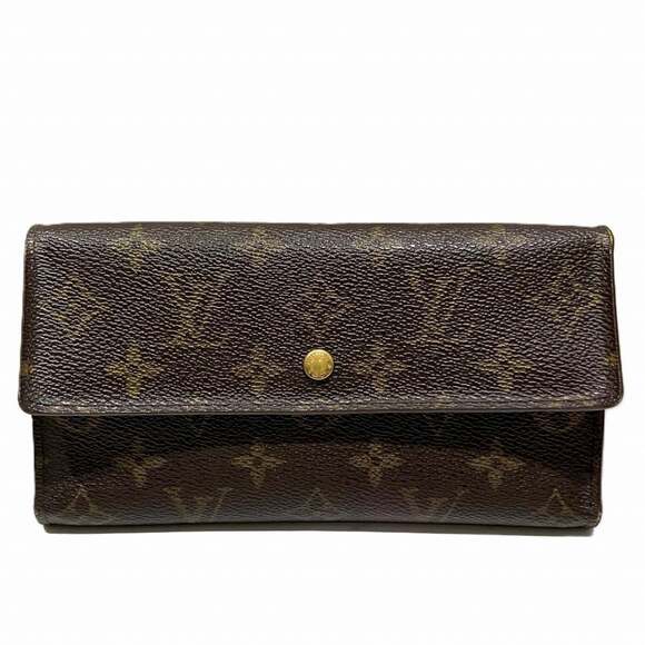 Louis Vuitton Long Wallet Porte Tresor International Monogram Toal Fabric M61215